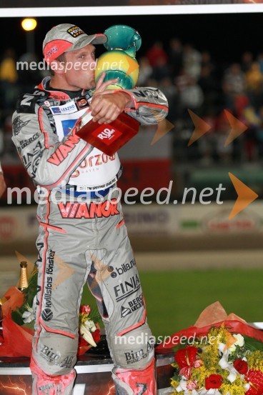 Andreas Jonsson (Švedska), zmagovalecSpeedway Grand Prix 2011, VN Italije - 6. dirka