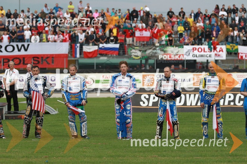 Greg Hancock (ZDA), Rune Holta (Poljska), Jason Crump (Avstralija), Jaroslaw Hampel (Poljska), Tomasz Gollob (Poljska)Speedway Grand Prix 2011, VN Italije - 6. dirka