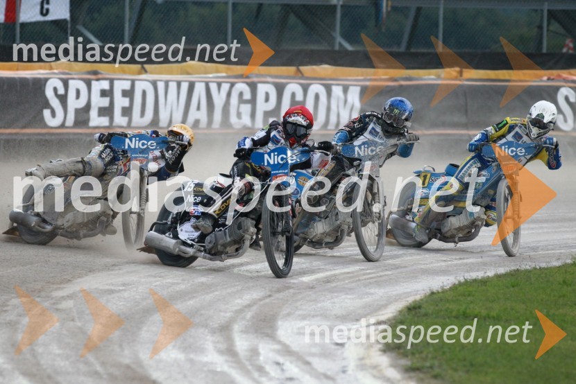 Chris Holder (Avstralija), Janusz Kołodziej (Poljska), Greg Hancock (ZDA), Tomasz Gollob (Poljska)Speedway Grand Prix 2011, VN Italije - 6. dirka