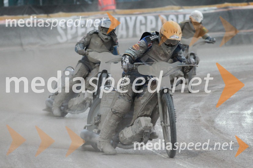 Greg Hancock (ZDA), Chris Holder (Avstralija), Tomasz Gollob (Poljska)Speedway Grand Prix 2011, VN Italije - 6. dirka
