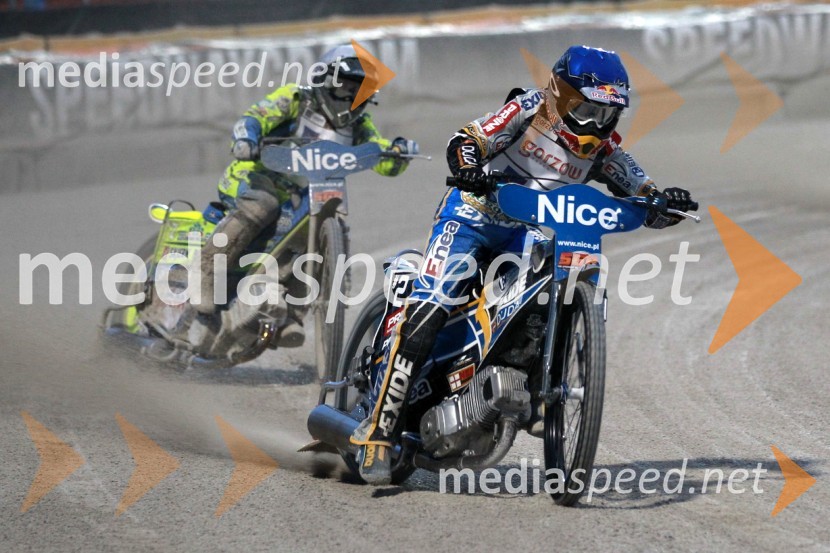 Kenneth Bjerre (Danska) in Magnus Zetterstrom (Švedska)Speedway Grand Prix 2011, VN Italije - 6. dirka