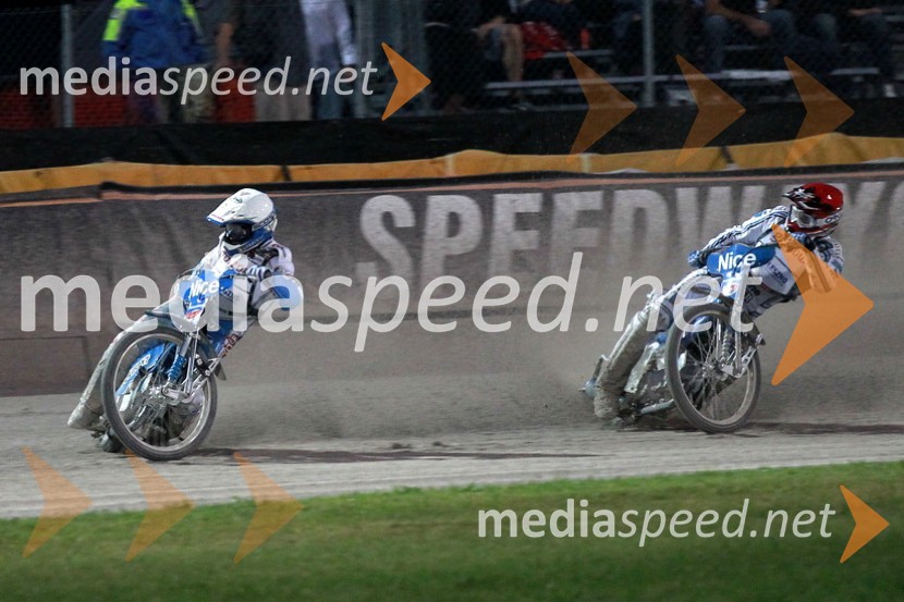 Nicki Pedersen (Danska) in Matej Žagar (Slovenija)Speedway Grand Prix 2011, VN Italije - 6. dirka
