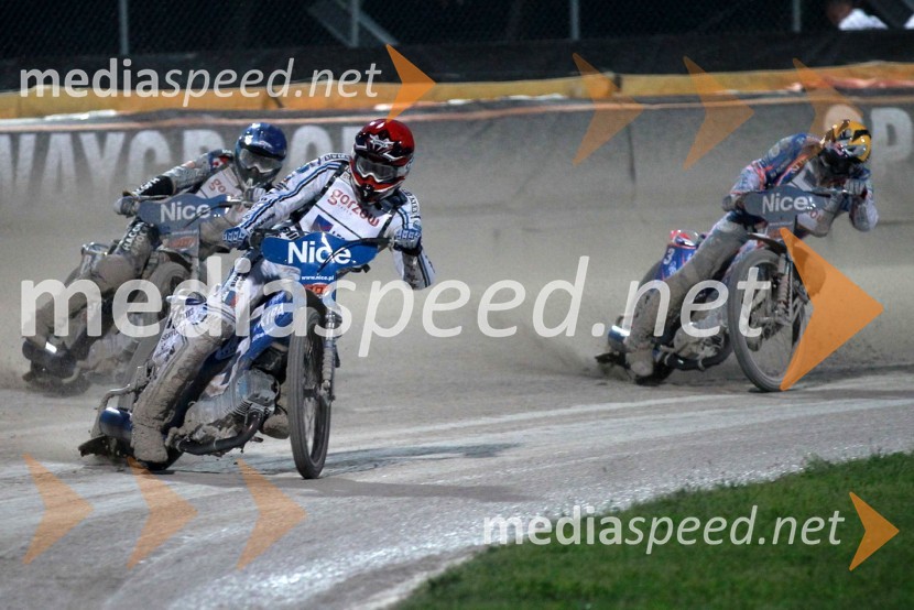 Chris Holder (Avstralija), Matej Žagar (Slovenija) in Jason Crump (Avstralija)Speedway Grand Prix 2011, VN Italije - 6. dirka