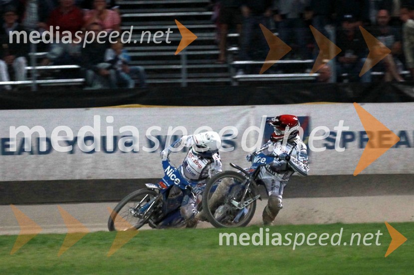Nicki Pedersen (Danska) in Matej Žagar (Slovenija)Speedway Grand Prix 2011, VN Italije - 6. dirka