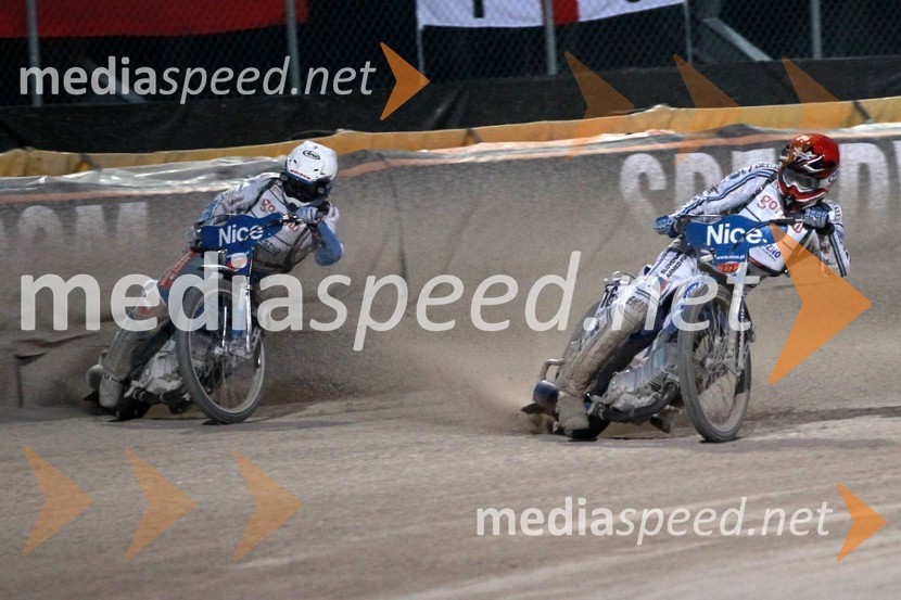 Nicki Pedersen (Danska) in Matej Žagar (Slovenija)Speedway Grand Prix 2011, VN Italije - 6. dirka