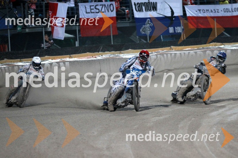 Nicki Pedersen (Danska), Matej Žagar (Slovenija) in Chris Holder (Avstralija)Speedway Grand Prix 2011, VN Italije - 6. dirka