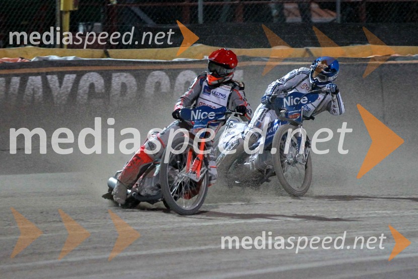Andreas Jonsson (Švedska) in Matej Žagar (Slovenija)Speedway Grand Prix 2011, VN Italije - 6. dirka