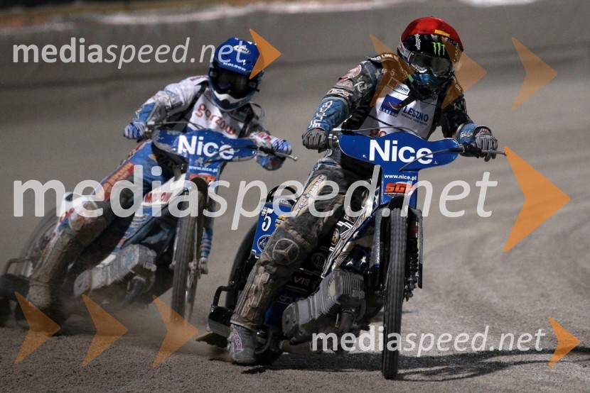 Nicki Pedersen (Danska) in Greg Hancock (ZDA)Speedway Grand Prix 2011, VN Italije - 6. dirka
