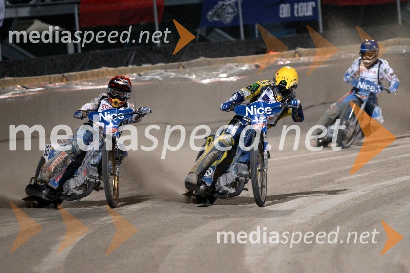 Emil Sayfutdinov (Rusija), Tomasz Gollob (Poljska) in Nicki Pedersen (Danska)Speedway Grand Prix 2011, VN Italije - 6. dirka