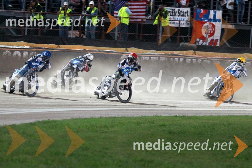 Fredrik Lindgren (Švedska), Chris Harris (Velika Britanija), Janusz Kołodziej (Poljska) in Matej Žagar (Slovenija)Speedway Grand Prix 2011, VN Italije - 6. dirka