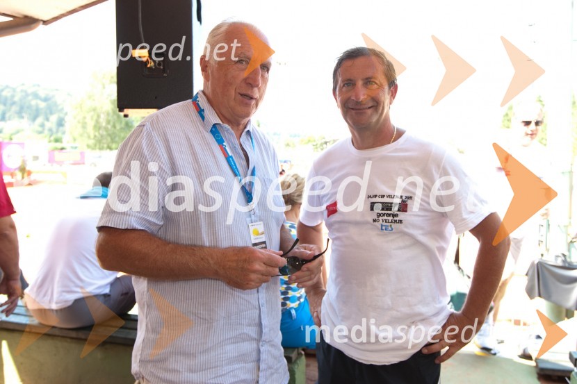 Marjan Gaberšek, nekdanji direktor velenjskega M Cluba, bivši podžupan in Karel Erjavec, politikVIP CUP 2011, 24. teniški turnir dvojic