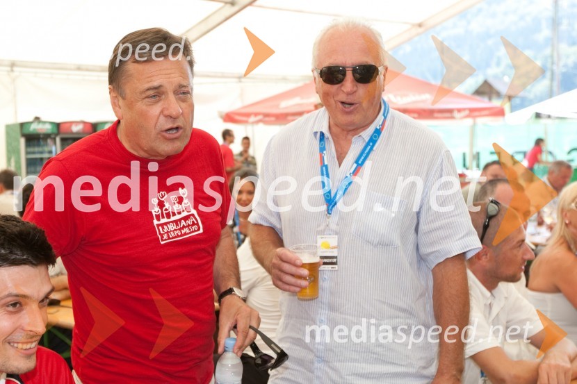 Zoran Jankovič, župan Mestne občine Ljubljana in Marjan Gaberšek, nekdanji direktor velenjskega M Cluba, bivši podžupanVIP CUP 2011, 24. teniški turnir dvojic