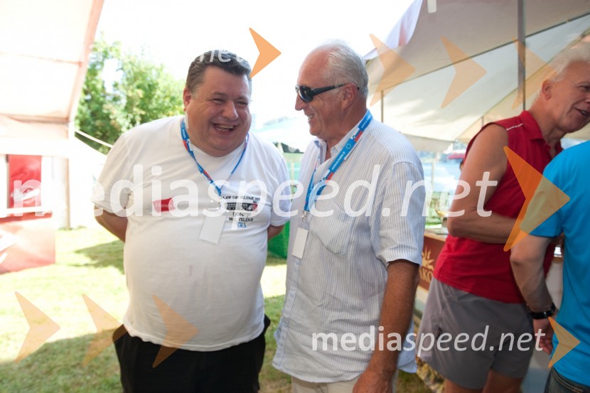 Janez Furman, duhovnik in Marjan Gaberšek, nekdanji direktor velenjskega M Cluba, bivši podžupanVIP CUP 2011, 24. teniški turnir dvojic