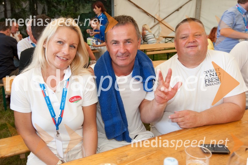 Nina Gregorič, Pro start d.o.o , Primož Ulaga, direktor marketinga Smučarske zveze Slovenije in nekdanji smučarski skakalec in Jože Farič, oče reprezentantke Saše FaričVIP CUP 2011, 24. teniški turnir dvojic