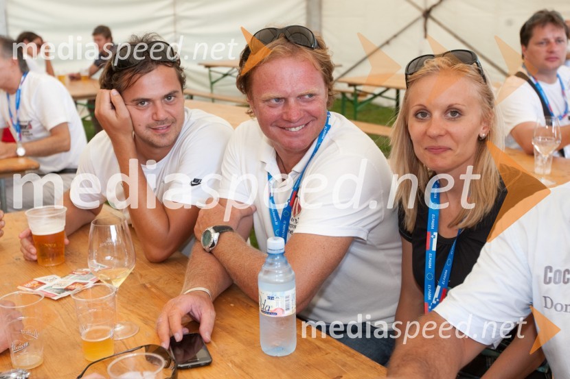 Andraž Hribar, glasbenik, Aleš Pelhan in Maja GrebenšekVIP CUP 2011, 24. teniški turnir dvojic
