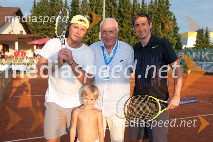 Eduard Subotch s sinom,  Marjan Gaberšek, nekdanji direktor velenjskega M Cluba, bivši podžupan in Nejc JerašaVIP CUP 2011, 24. teniški turnir dvojic