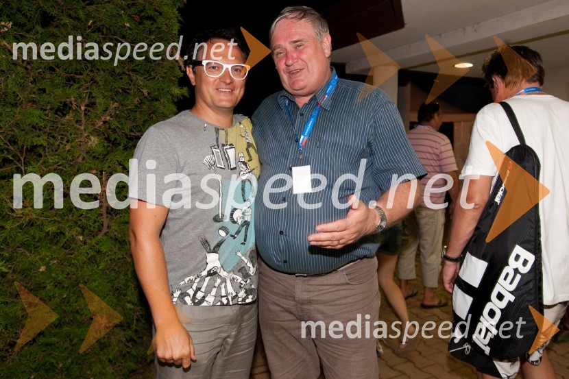 Dejan Tamše, voditelj in Franci Vedenik, direktor VeplastaVIP CUP 2011, 24. teniški turnir dvojic