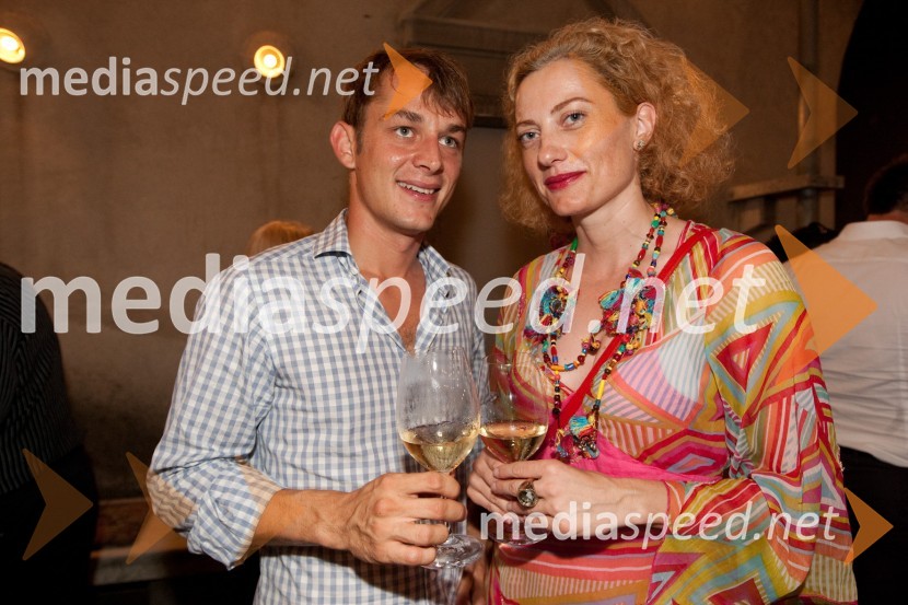 Filip Remškar in Hermina Kovačič, novinarkaFestival Ljubljana 2011: Hair, muzikal