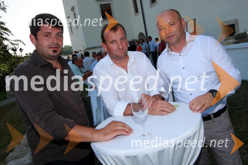 Jure Jezeršek, Hiša kulinarike Jezeršek, Jože Koželj, vinski trgovec in Janez Janko, KodilaSalon Traminec 2011