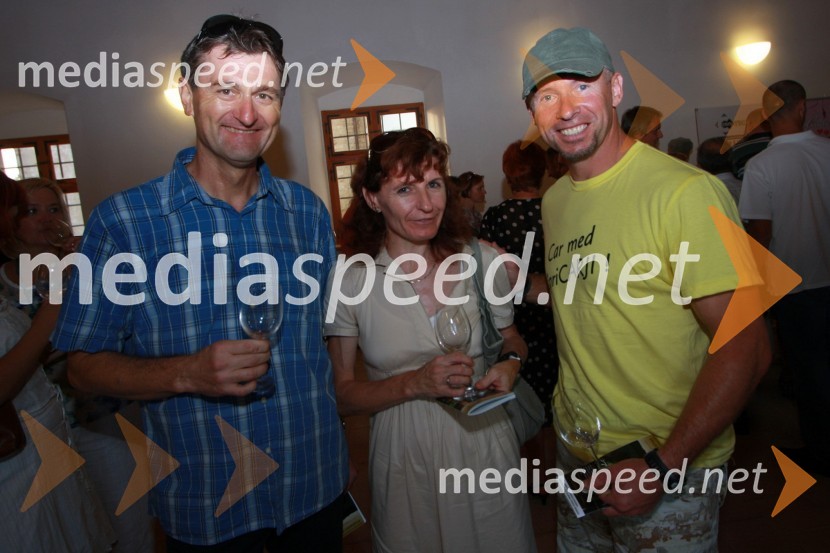 ..., Helena Javornik, maratonka in Miran Stanovnik, motoristSalon Traminec 2011