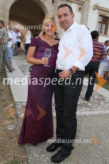 Simona Žugelj, Vinska kraljica Slovenije 2011 in Borut Cvetko, MediaspeedSalon Traminec 2011