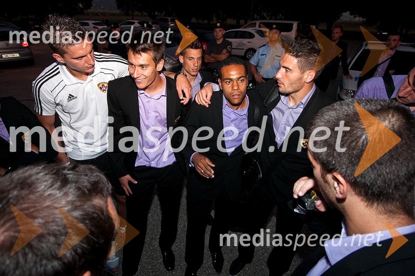 Vrnitev nogometašev NK Maribor po zmagi za Evropo nad Glasgow Rangers