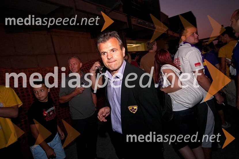 Vrnitev nogometašev NK Maribor po zmagi za Evropo nad Glasgow Rangers