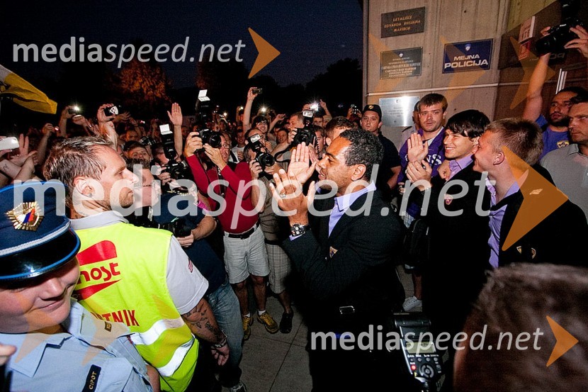 Vrnitev nogometašev NK Maribor po zmagi za Evropo nad Glasgow Rangers