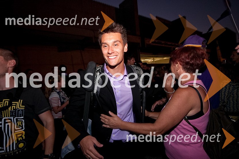 Arghus Soares Bordnignon, nogometaš NK MariborVrnitev nogometašev NK Maribor po zmagi za Evropo nad Glasgow Rangers