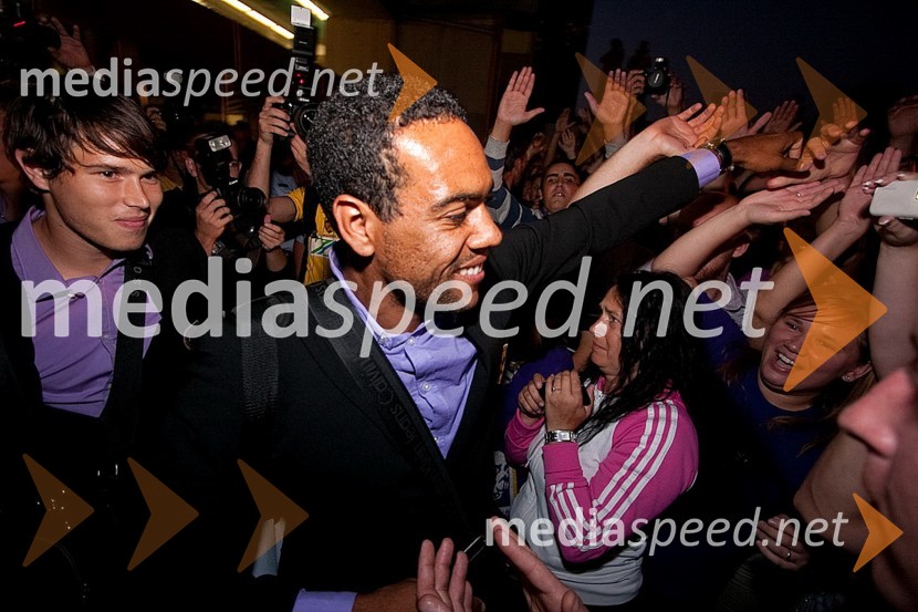 Marcos Tavares, nogometaš NK MariborVrnitev nogometašev NK Maribor po zmagi za Evropo nad Glasgow Rangers