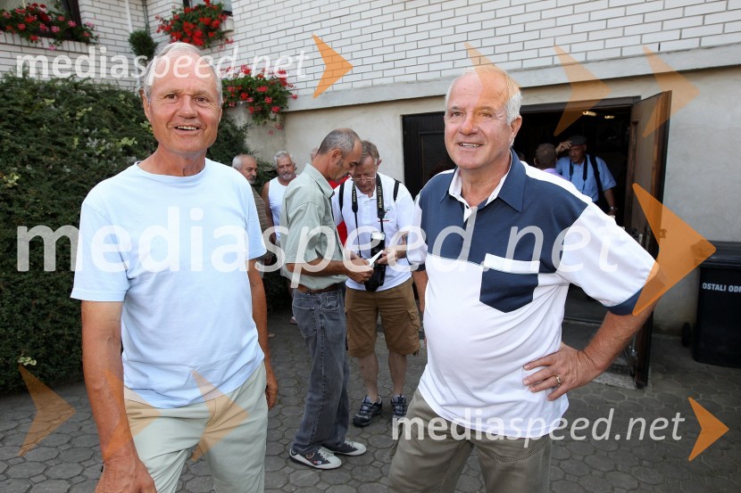 Miha Breznik in ...Albert Kocmut, otvoritev spominske speedway sobe