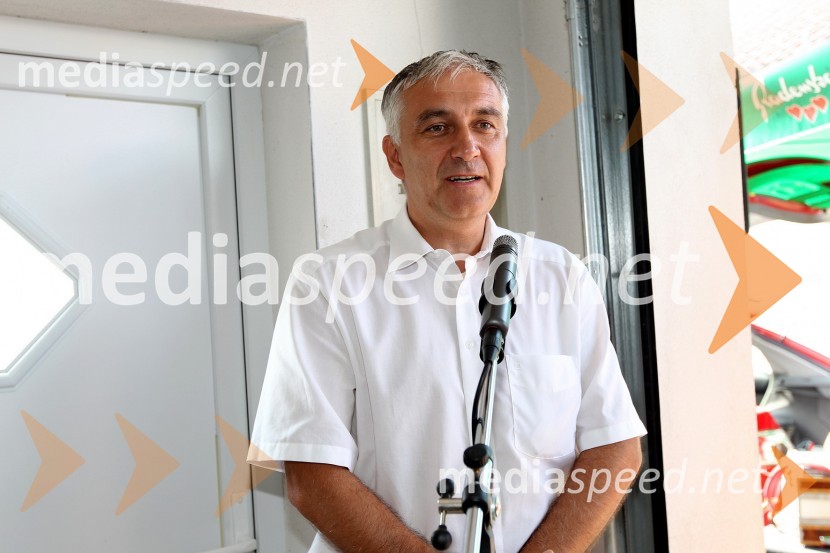 Danijel Starman, predsednik AMZSAlbert Kocmut, otvoritev spominske speedway sobe