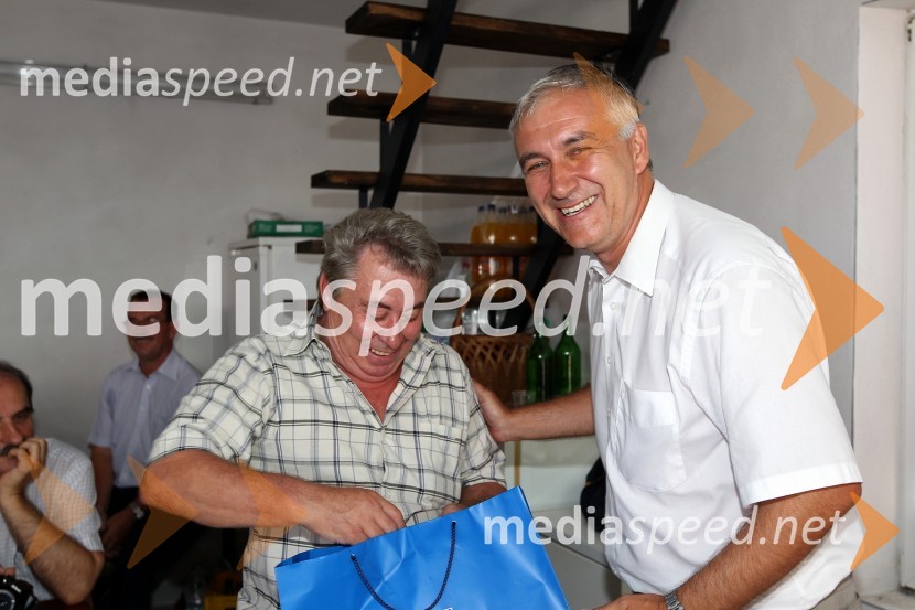 Albert Kocmut in Danijel Starman, predsednik AMZSAlbert Kocmut, otvoritev spominske speedway sobe