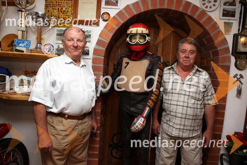 Vlado Kocuvan in Albert KocmutAlbert Kocmut, otvoritev spominske speedway sobe