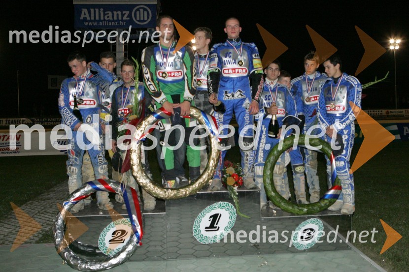 Zmagovalne stopničkeSPEEDWAY, 3. dirka ekipnega DP Slovenije, Hrvaške in Avstrije