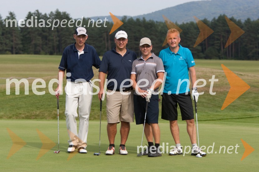 Igor Škerlak, Gregor Fric, Marko Škerl in Igor Geršak, AutocommerceMercedes Trophy 2011, golf turnir