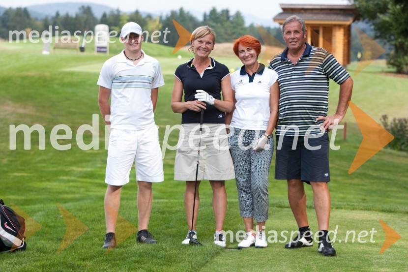Žiga Novak, Manja Pavlič, Gordana Selič in Branko HrvatinMercedes Trophy 2011, golf turnir