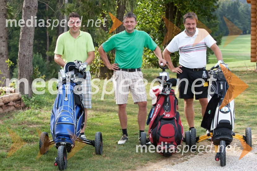 Sergej Ravnjak, Aleš Hvala in  Marko NovakMercedes Trophy 2011, golf turnir