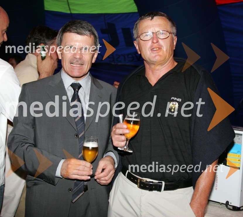 Stanislav Valant, predsednik smučarske zveze Slovenije in Primož Finžgar, generalni sekretar planiškega organizacijskega komitejaPredstavitev in tiskovna konferenca alpske smučarske reprezentance za sezono 2006/07