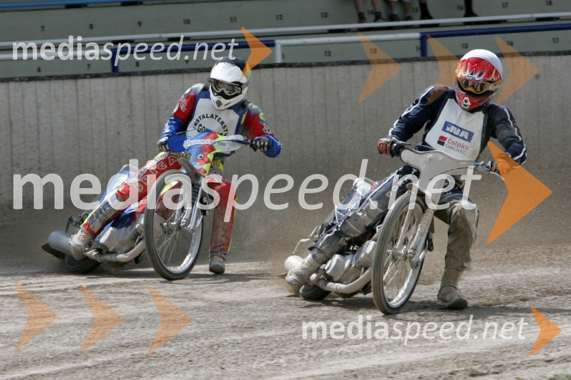Samo Kukovica, AMD Krško in Nikola Oto, SK Prelog HrvaškaSPEEDWAY, 3. dirka DP posameznikov Slovenije, Avstrije in Hrvaške
