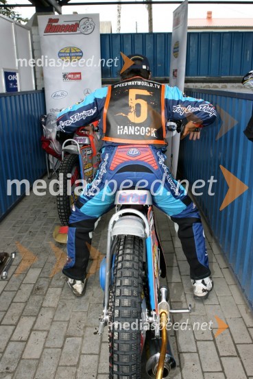 Greg Hancock (ZDA) predpriprave na treningSPEEDWAY GRAND PRIX, VN Latvije 2006, trening