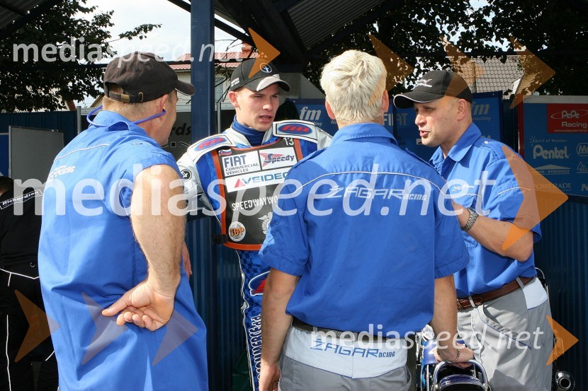 Matej Žagar in njegova ekipa Žagar RacingSPEEDWAY GRAND PRIX, VN Latvije 2006, trening