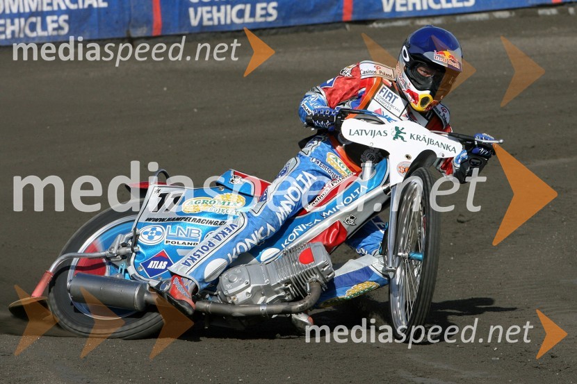 Jaroslaw Hampel (Poljska)SPEEDWAY GRAND PRIX, VN Latvije 2006, trening