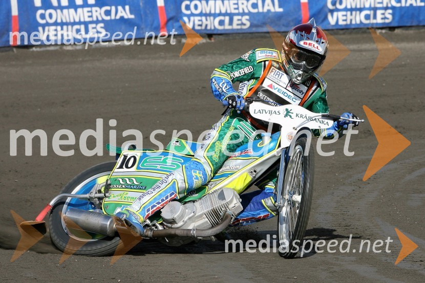 Antonio Lindbaeck (Švedska)SPEEDWAY GRAND PRIX, VN Latvije 2006, trening