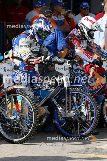 Matej Žagar (Slovenija)SPEEDWAY GRAND PRIX, VN Latvije 2006, trening