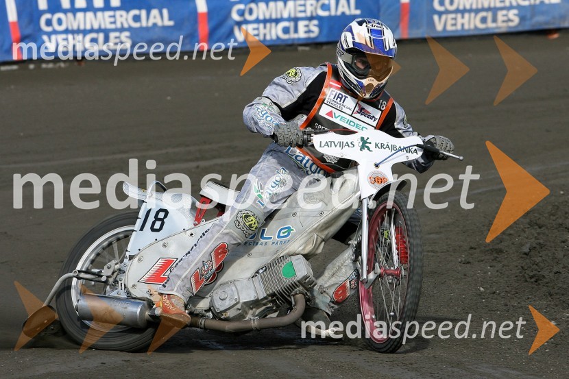 Anderejs Korolovs (Latvija)SPEEDWAY GRAND PRIX, VN Latvije 2006, trening