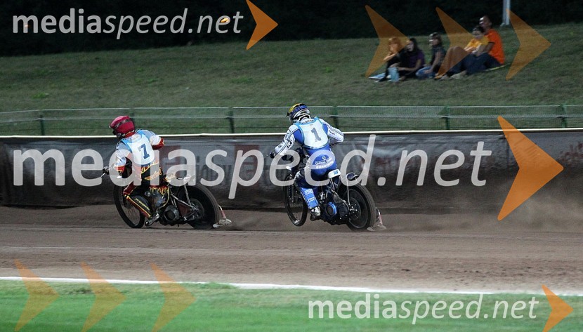 Aleksander Čonda (AMD Krško) in Matej Žagar, (AMTK Ljubljana)Speedway, državno prvenstvo posameznikov Slovenije in Hvaške, 4. dirka - finale