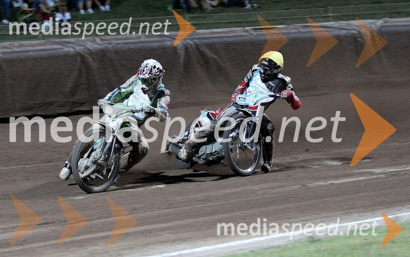 Beno Lipnik (AMTK Ljubljana) in Samo Kukovica (AMD Krško)Speedway, državno prvenstvo posameznikov Slovenije in Hvaške, 4. dirka - finale