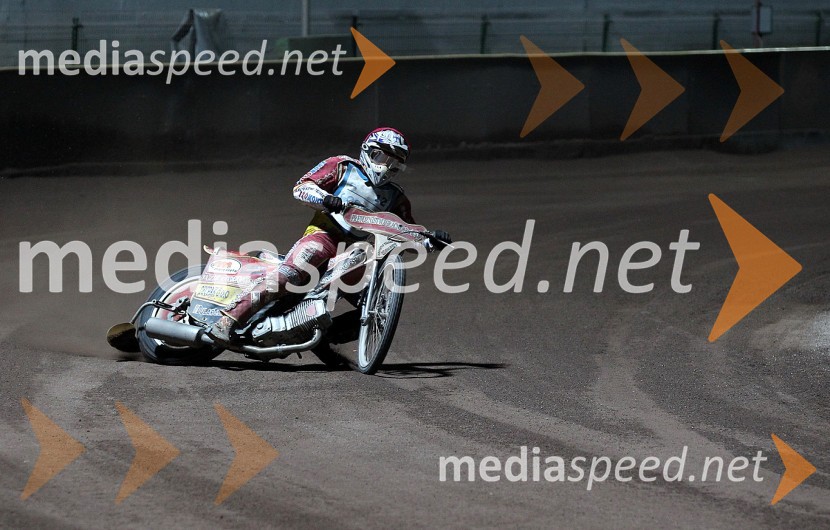 Matic Ivačič (AMD Krško)Speedway, državno prvenstvo posameznikov Slovenije in Hvaške, 4. dirka - finale