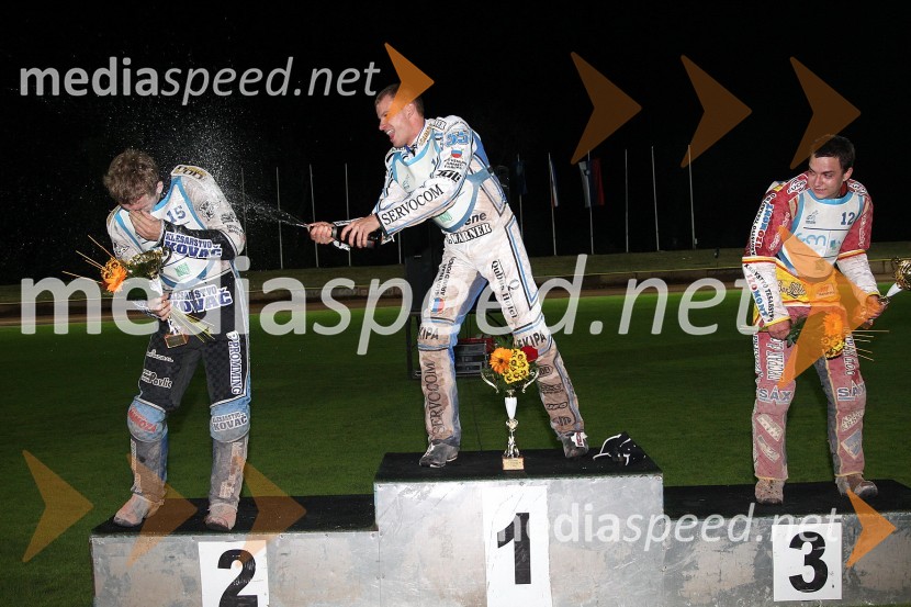 Dino Kovačić (SK Unia Goričan), 2. mesto, Matej Žagar (AMTK Ljubljana), 1. mesto in Matic Ivačič (AMD Krško), 3. mestoSpeedway, državno prvenstvo posameznikov Slovenije in Hvaške, 4. dirka - finale